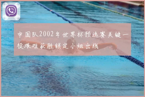 中国队2002年世界杯预选赛关键一役艰难获胜锁定小组出线